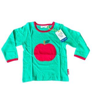 NWT Toby Tiger Organic Green Apple Applique Tee 5/6